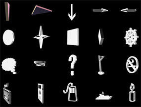 3D旋转图标按钮flash素材